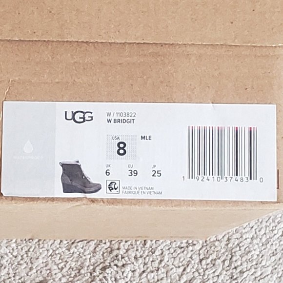 UGG Bridgit Ankle Wedge Boots in Mole - Picture 5 of 10